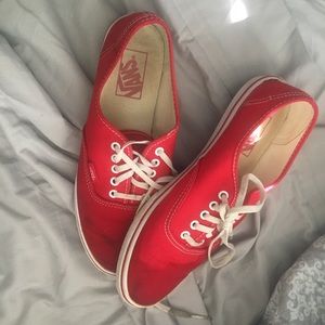 Red Authentic Vans Core Classic